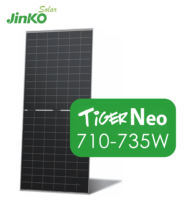 Panneaux solaires monocristallins Jinko Bifaciaux à double vitrage, demi-cellules, 700W, 705W, 710W, 715W, 720W, 735W pour usage domestique