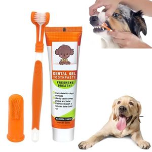 Suministros para Mascotas al por Mayor, Kit de Cuidado <span class=keywords><strong>Dental</strong></span> para Mascotas, Cepillo de Dientes para Perros, Juego de Pasta de Dientes, Aliento Fresco, Higiene Bucal - Product Image 1
