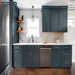 Panneau à Shaker de couleur, en bois massif, peint, mat, <span class=keywords><strong>gris</strong></span> foncé, pour armoires de <span class=keywords><strong>cuisine</strong></span>, 50 pièces - Product Image 3