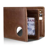 Dompet Lipat Dua Kulit Asli Pria Vintage, Perlindungan RFID, Tempat Kartu Kredit, Jendela ID, Dompet Pendek Bisnis Portabel untuk Sehari-hari
