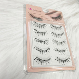 Cils artificiels Devil Volume Wispy Fairy faits à la main, épaisseur 0,10 mm, tige transparente, bande complète, <span class=keywords><strong>maquillage</strong></span> naturel des yeux - Product Image 6
