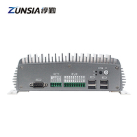 Mini PC industriel Celeron J4125, 2 LAN, 6 COM, DDR4 4 Go, 128 Go, 6 USB, 8 GPIO, 1 HD, VGA, LVDS/EDP, DC9-36V, boîtier PC embarqué sans ventilateur X86