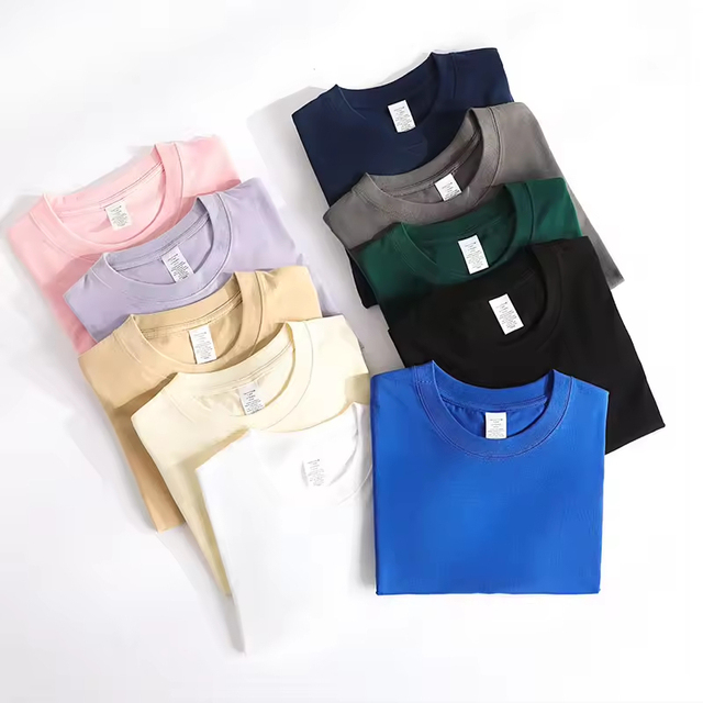 Wholesale 230gsm 100% Heavy Cotton Quality Blanks Fashion Shirt Men's Blank Unisex Plain Men's T Shirt for Men Print Logo