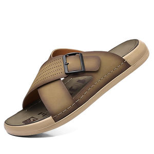 Men's Summer Outdoor Open <b>Toe</b> Platform Slip on Synthetic Anti-Slip Breathable Casual Slippers for Daily Wear - Product Image 1