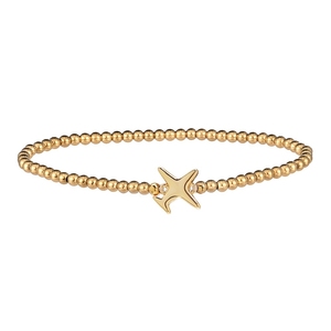 Pulsera Delicada Chapada en Oro de 18K con Dije de Avión Pequeño, Joyería de Viaje, Pulsera Elástica de Acero Inoxidable, Regalo para <span class=keywords><strong>Capitán</strong></span> - Product Image 6