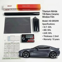 Film pour vitres de voiture en céramique nano anti-reflet Ultra HD New Vision, film teinté pour vitres de voiture en nitride de titane, teinte noire claire, rouleau de film teinté pour voiture 3M