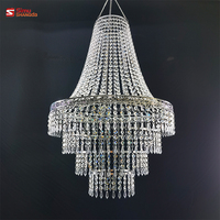 Décoration de mariage, restaurant, maison, événement, fête, dernières nouveautés en matière de fleurs LED, lustre en cristal or et argent