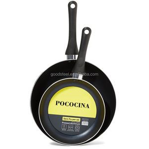 Pococina 20cm-30cm Juego de sartenes de cocina de cerámica y metal con espátula de plástico para uso doméstico y comercial de alimentos - Product Image 4