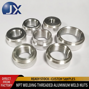 Raccord de soudure en aluminium multi-spécifications 1/8 1/4 3/8 1/2 3/4 NPT M16 M18 avec écrou femelle pour la modification de la distribution de carburant, d'huile, de gaz et d'eau - Product Image 5