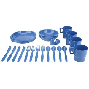 Ensemble de <span class=keywords><strong>vaisselle</strong></span> en plastique 26 pièces : tasses, bols, assiettes, logo personnalisé, <span class=keywords><strong>incassable</strong></span>, pour <span class=keywords><strong>camping</strong></span> - Product Image 2