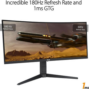 TUF Gaming VG34VQL3A- QHD (3440X1440), 34 pollici 180Hz, 1ms, 1440P 1500R Monitor curvo estrema sfocatura a basso movimento, 125% SRGB - Product Image 3