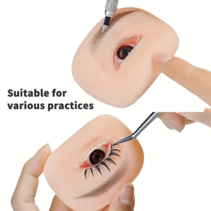 Eyelash Extension Practice Mannequin <b>Head</b> with Realistic Open Eyes for Lash Academy <b>Training</b> Use - Product Image 1