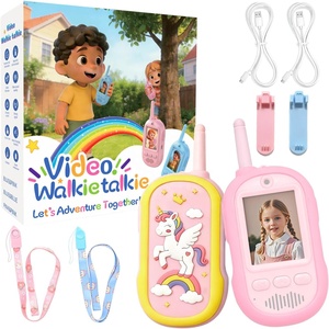 Walkie Talkies con Video para Niños, Paquete de 2, Recargables, con Cambiador de Voz y Pantalla HD de 2.0'', Largo Alcance de 500m, <span class=keywords><strong>Intercomunicador</strong></span> Inalámbrico con Video - Product Image 1