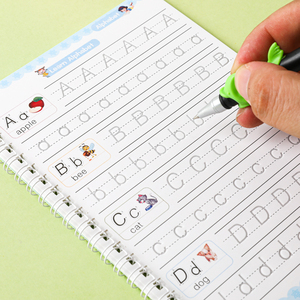 En Stock, Juego de <span class=keywords><strong>4</strong></span> Cuadernos Mágicos Sank para Practicar la Escritura a Mano, Cuadernos Educativos Preescolares para Niños - Product Image 2