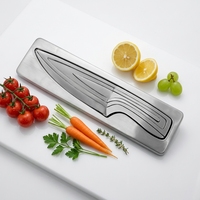 Nouvel ensemble de couteaux de cuisine en acier inoxydable avec support intégré, qualité supérieure, ultra-affûtés, manche creux, bloc de rangement pour couverts