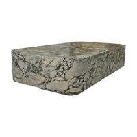 Table basse en marbre texturé naturel de luxe et unique dans le salon Table basse en marbre