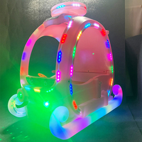 Nouvelle voiture électrique à batterie double pour enfants et adultes, avec auvent lumineux, modèle Princesse Fleur, équipement de divertissement