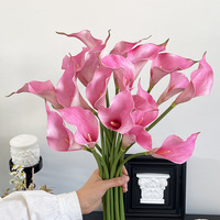 Künstliche Seiden-Calla-Lilien Hochzeits-Brautstrauß Handgefertigtes Realistisches Tisch-Blumenarrangement für Heimdekoration