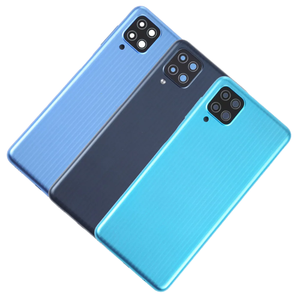 Pour Samsung Galaxy M12 <span class=keywords><strong>M127F</strong></span>, coque arrière en verre pour batterie, design barre, panneau de boîtier arrière avec/sans objectif - Product Image 1