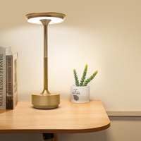 Lampe de bureau à capteur tactile moderne à intensité variable Lampe de table en métal de charge USB Hôtel Salon Chambre Décoration intérieure Éclairage Batterie