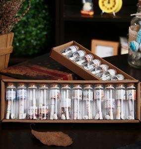 48 gói 10ml tạo ra một tin nhắn trong một bộ chai số lượng lớn chai thủy tinh nhỏ nút chai với cuộn nhỏ cho thời gian viên nang ủng hộ đám cưới - Product Image 4