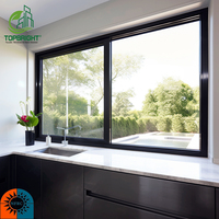 Ventana Corredera Moderna de Aluminio y Vidrio para Baño, Impermeable, Apertura Horizontal, Ventanas de Aluminio Duraderas con Acero Inoxidable