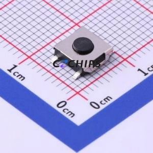 UK-B0230-G2.5-B-250 Tactile Switch SMD-4P,6.2x6.2mm Switch Single Pole Single Throw Round Button 2.5N Vertical Mount - Product Image 1
