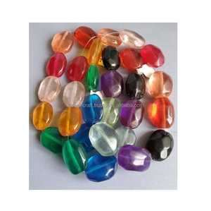 ลูกปัดเรซิ่นวงรีหลากสีสำหรับผู้หญิงและเครื่องประดับลูกปัดหินเทียมลูกปัดอะคริลิครูปไข่สำหรับทำเครื่องประดับ - Product Image 1