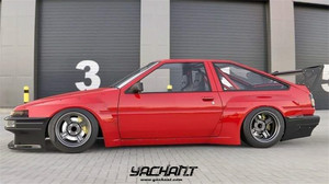 Fibre de verre 1983-1987 AE86 Trueno hayon PD Style Aero Kit de carrosserie large pare-chocs avant garde-boue jupes latérales <span class=keywords><strong>GT</strong></span> Wing - Product Image 2