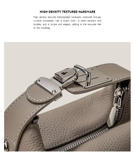 Nouveauté Design Élégant Petit <span class=keywords><strong>Sac</strong></span> Bandoulière pour Femmes de Luxe en Cuir Véritable avec Fermeture Éclair, Forme Carrée 3L+ - Product Image 3