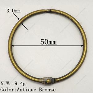 Anillas Metálicas de Bronce de 2 Pulgadas para Encuadernación de Libros y Cortinas - Product Image 3
