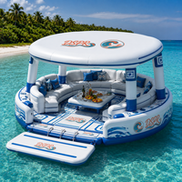 Canapé flottant gonflable, plateforme de détente aquatique, quai aquatique pour resort, lac, piscine, plage, loisirs en famille, utilisation en plein air en été