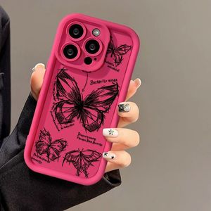 เคสโทรศัพท์สำหรับ iPhone 17 Pro Max ลายผีเสื้อเพ้นท์มือแบบเรียบง่าย สไตล์ศิลปะ ตัดเย็บอย่างแม่นยำ ป้องกันการตกกระแทก ครอบคลุมเต็มตัวเครื่อง - Product Image 3