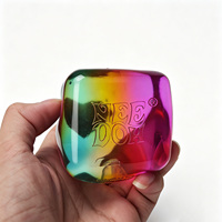 Mini cube souple multicolore clignotant en forme de cube de maltose, jouet anti-stress à rebond lent pour enfants et adultes