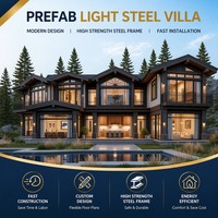 Structure en acier économique pour maison, bâtiment hôtelier préfabriqué, conception de villas préfabriquées