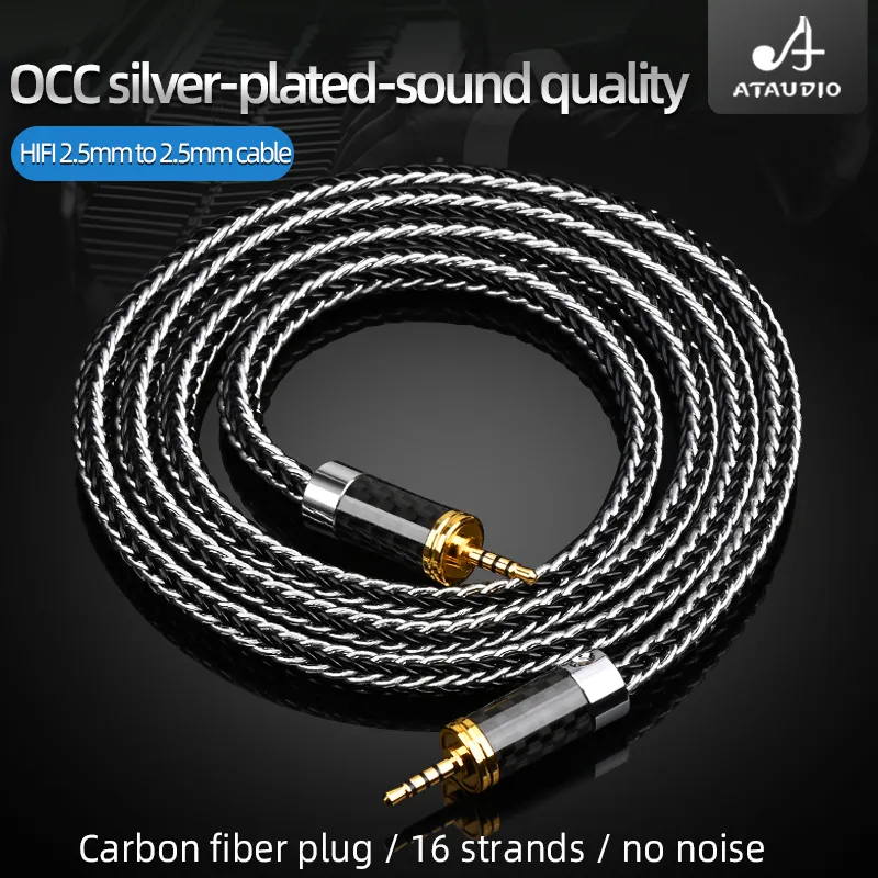 HIFI 2.5mm Pair Recording Cable HiFi Silver-plated AUX Car OCC Mobile Phone Audio Male-to-male Connection Audio Cable