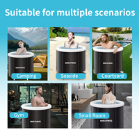 Grande baignoire de glace gonflable pliable Spa chaud et froid en PVC portable pour l'extérieur Récupération moderne Bain de glace Thérapie par plongée froide