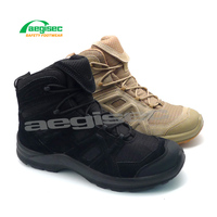 AEGISEC chaussures de travail de sécurité en caoutchouc antidérapantes bottes tactiques pour le combat