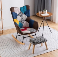 Chaise berçante simple de luxe canapé décontracté pour salon balcon chaise boule en tissu métallique pour salle à manger café Accent Design
