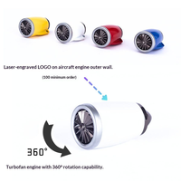 Petit cadeau de luxe tendance, porte-clés mousqueton rotatif léger en alliage de zinc, moteur turbofan d'avion, pendentif de sac à dos personnalisé