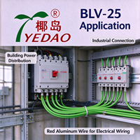 Fil électrique multibrin en aluminium isolé PVC vert BLV-25 25mm² pour câblage électrique industriel