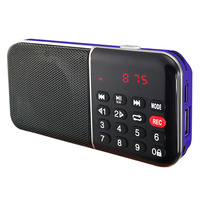 Lecteur MP3 multimédia portable rechargeable LCJ L-339 avec radio FM, lecture USB/TF et enregistreur vocal