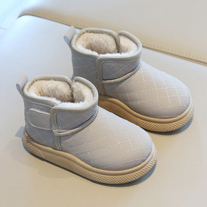 Bottes de neige unisexes respirantes pour enfants, à enfiler, montantes et épaisses, à semelle souple, chaussures décontractées d'hiver - Product Image 3