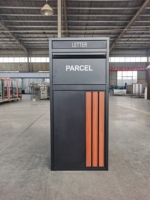 Boîte aux lettres extérieure autonome de grande taille en acier galvanisé pour colis, au design moderne