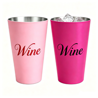 Gobelets réutilisables pour fêtes de 16 oz, gobelets à bière en métal, gobelets en aluminium changeant de couleur à froid, gobelets personnalisés pour festivals