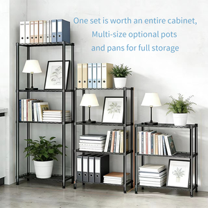 Étagère de rangement en fil métallique robuste en acier au carbone à 6 niveaux, capacité 75 kg, pour salle de bain, <span class=keywords><strong>cuisine</strong></span> et <span class=keywords><strong>salon</strong></span> - Product Image 3