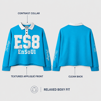 T-shirt surdimensionné personnalisé pour homme en coton 100 %, 320 g/m², à manches longues, avec broderie appliquée et lettres, style streetwear