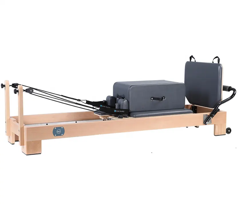 Yoga Pilates Fitness Gym Disesuaikan Penggunaan Rumah Pilates Reformer Kayu Solid Reformer Penjualan Terbaik Olahraga Hot