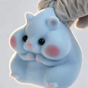 Flocked Hamster Squishy <b>Fidget</b> Toy Soft Slow Rebound Stress Relief Squeeze Toy Cute Office Desk Decoration Gifts - Product Image 3