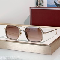 JMM ADMIRAL 56-18-146 Topkwaliteit herenzonnebril voor dames Designer zonnebril Klassiek Punk Luxe Titanium UV400 met doos